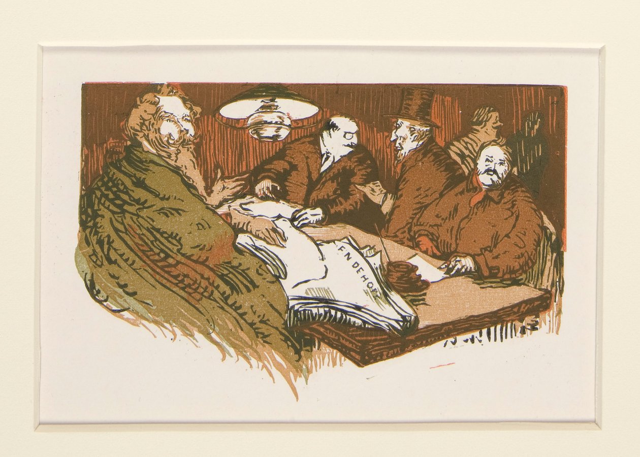Gatuförsäljarna i La Pensee, illustration, sid. 47 av Maurice Delcourt
