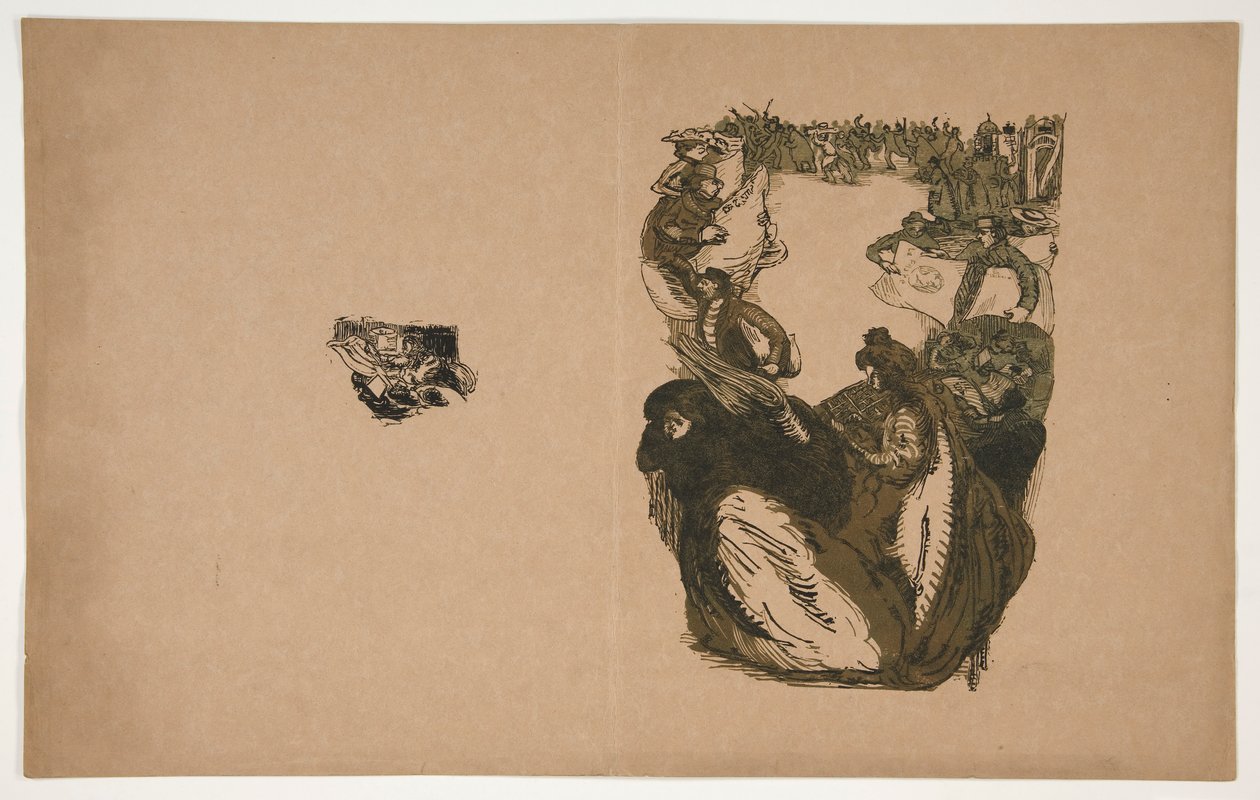 Tankens gatuförsäljare (bevis för täckmantel) av Maurice Delcourt