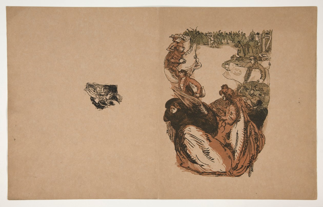 Tankens gatuförsäljare (bevis för täckmantel) av Maurice Delcourt
