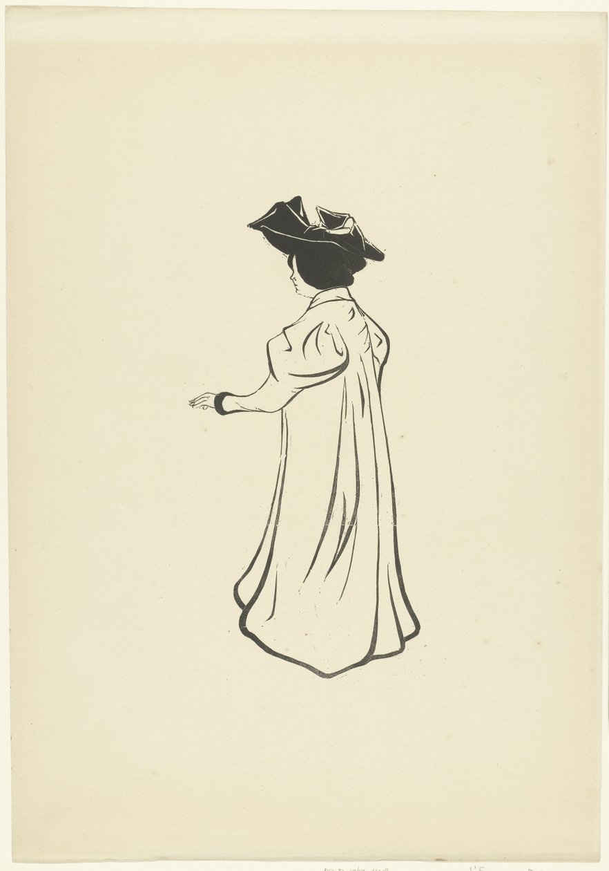 Stående kvinna med hatt och utsträckt arm Etude pour un portrait (originaltitel) L