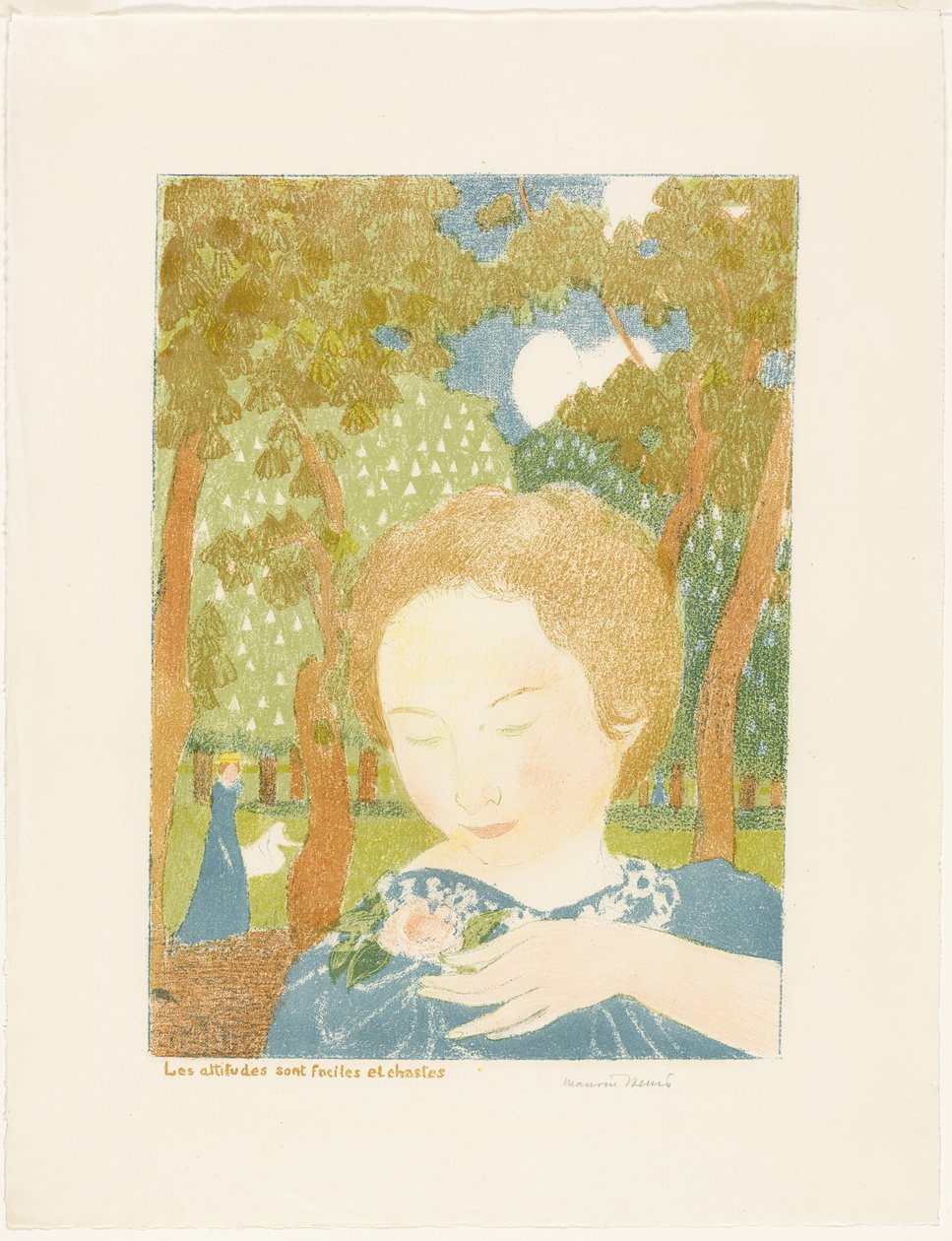 Attityder är lätt och kysk, tallrik två från Love av Maurice Denis