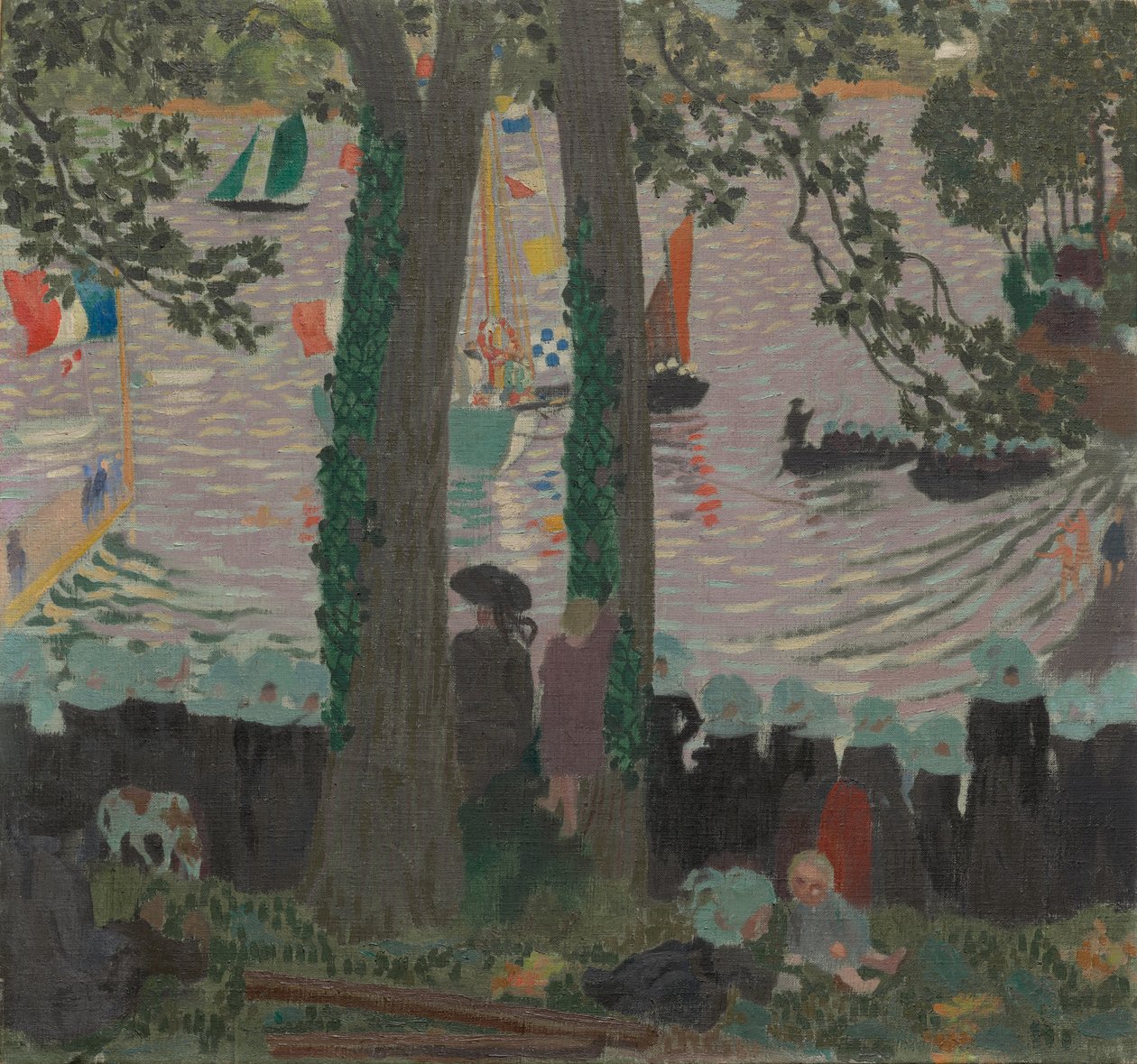Välsignelse av en yacht på floden Belon av Maurice Denis