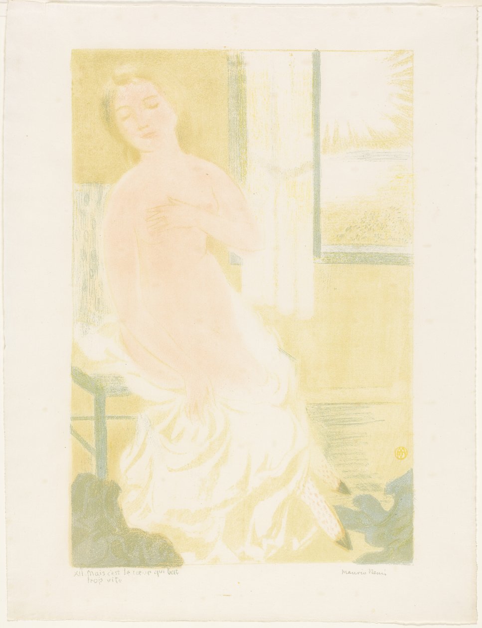 Men det är hjärtat som slår för snabbt, tallrik tolv från Love av Maurice Denis