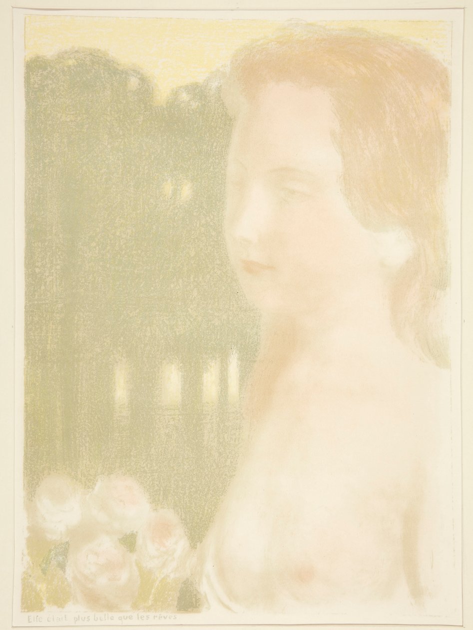 Elle etait plus belle que les reves (Hon var vackrare än drömmar) från Love: Twelve Lithographs in Color av Maurice Denis