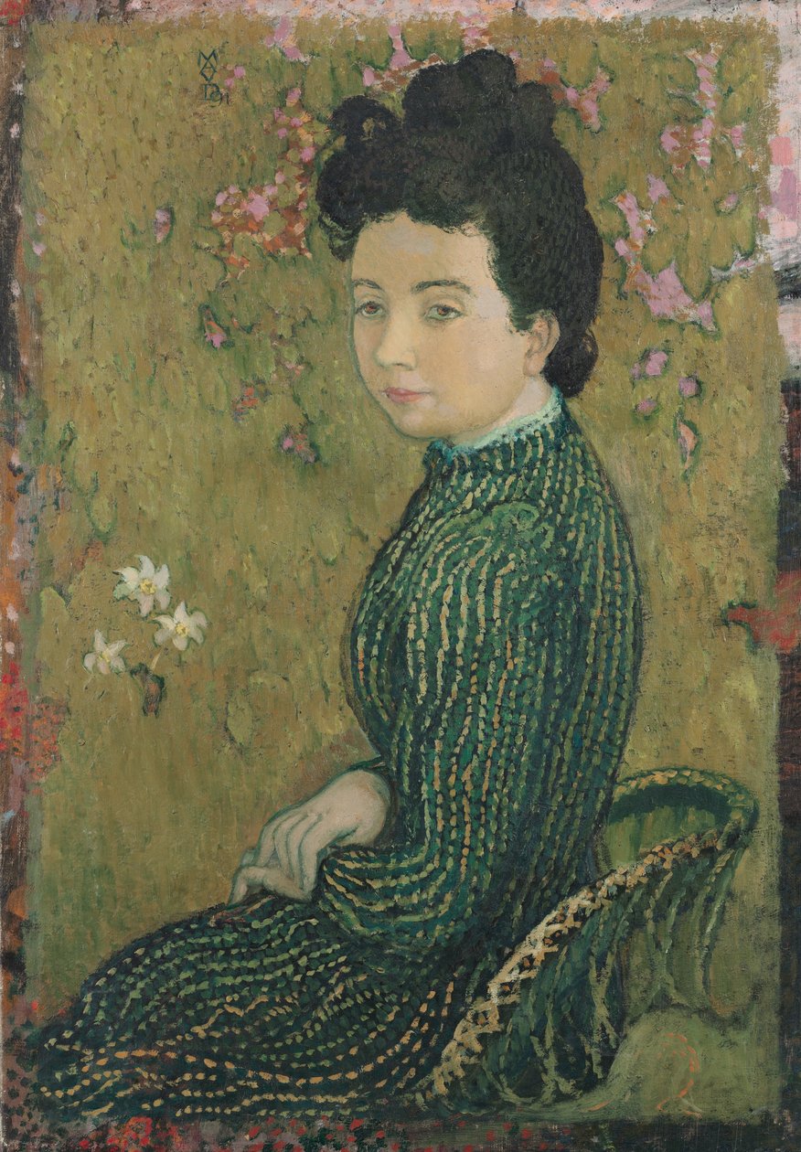 Eva Meurier i en grön klänning, 1891 av Maurice Denis