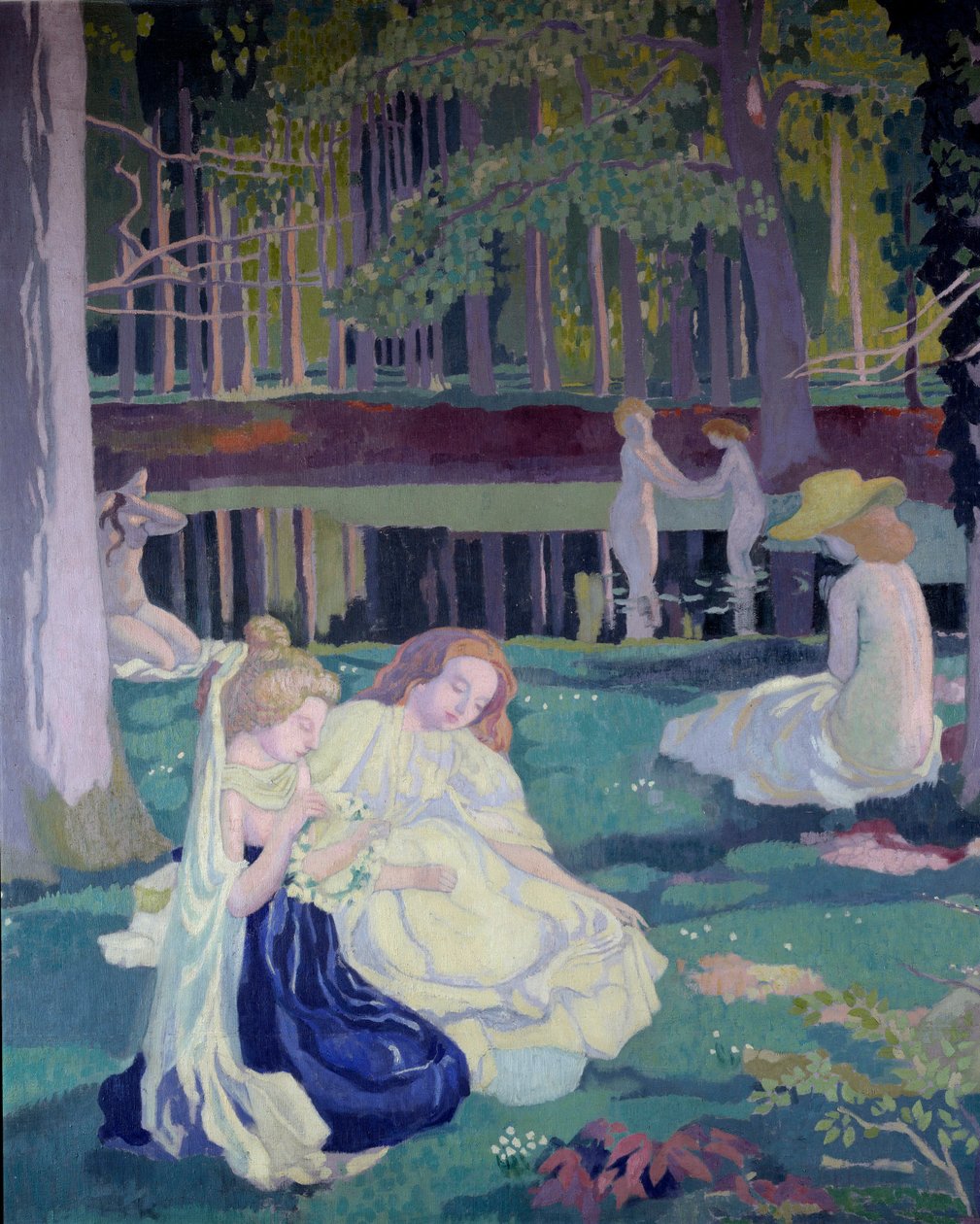 Spel med ratt (detalj) 1900 (olja på duk) av Maurice Denis