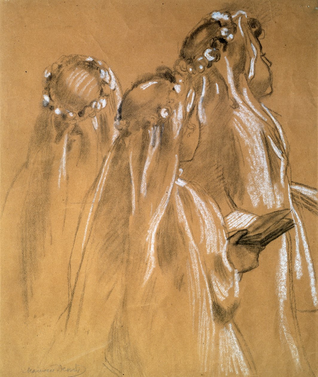 Flickor med kransarna, 1905-1906. av Maurice Denis
