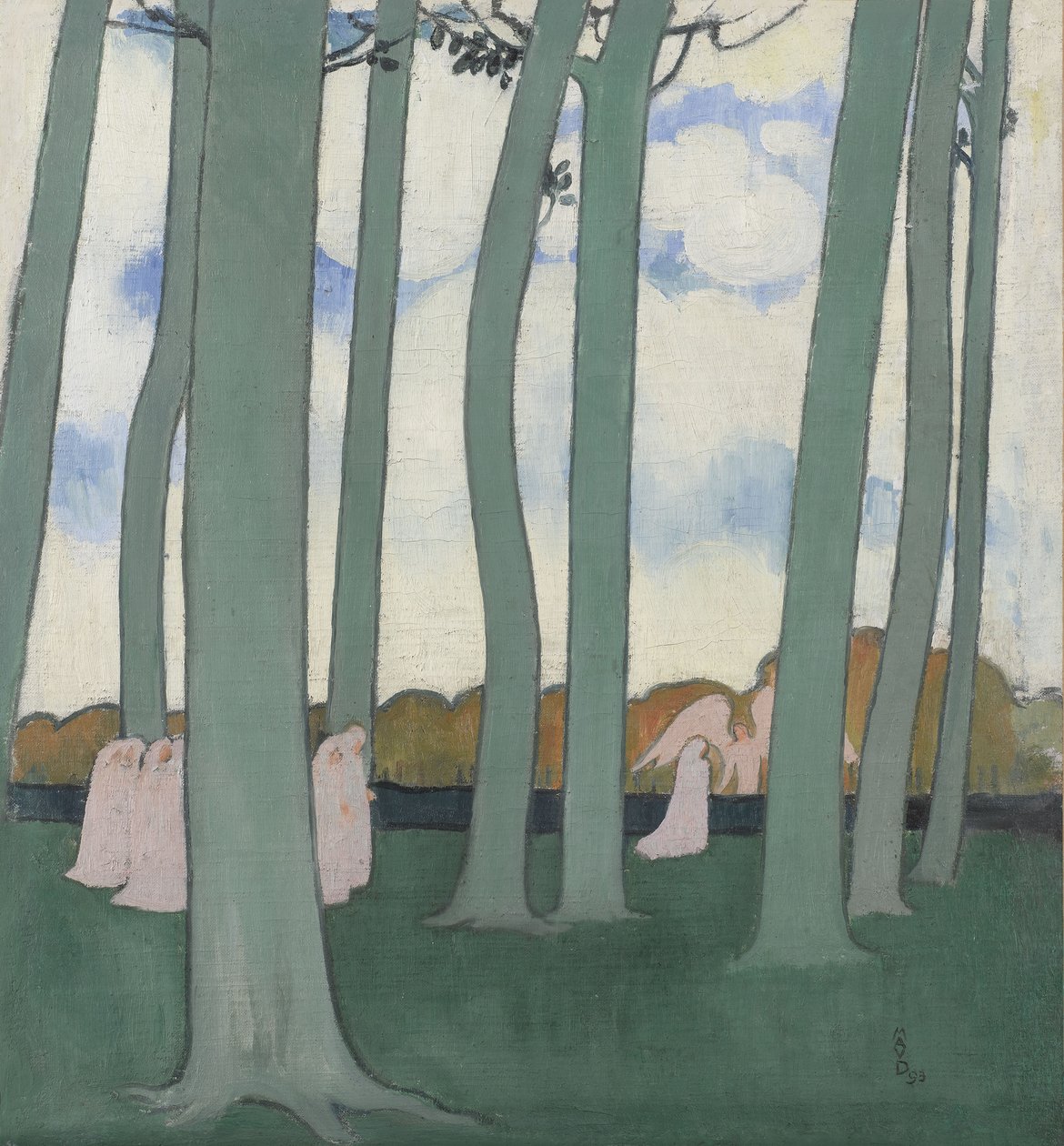 Landskap med gröna träd eller bokträd i Kerduel, 1893. av Maurice Denis