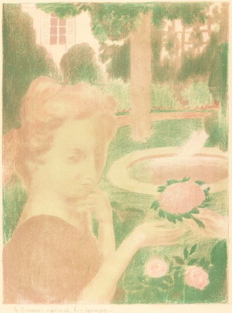 Morgonbuketten, tårarna av Maurice Denis