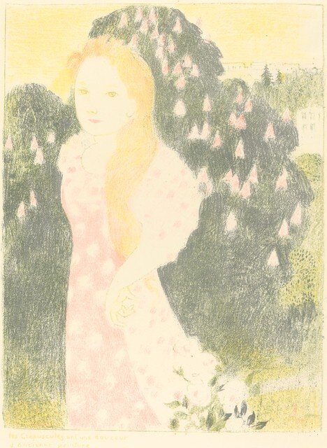 Skymningarna har en mjukhet av gammal färg av Maurice Denis