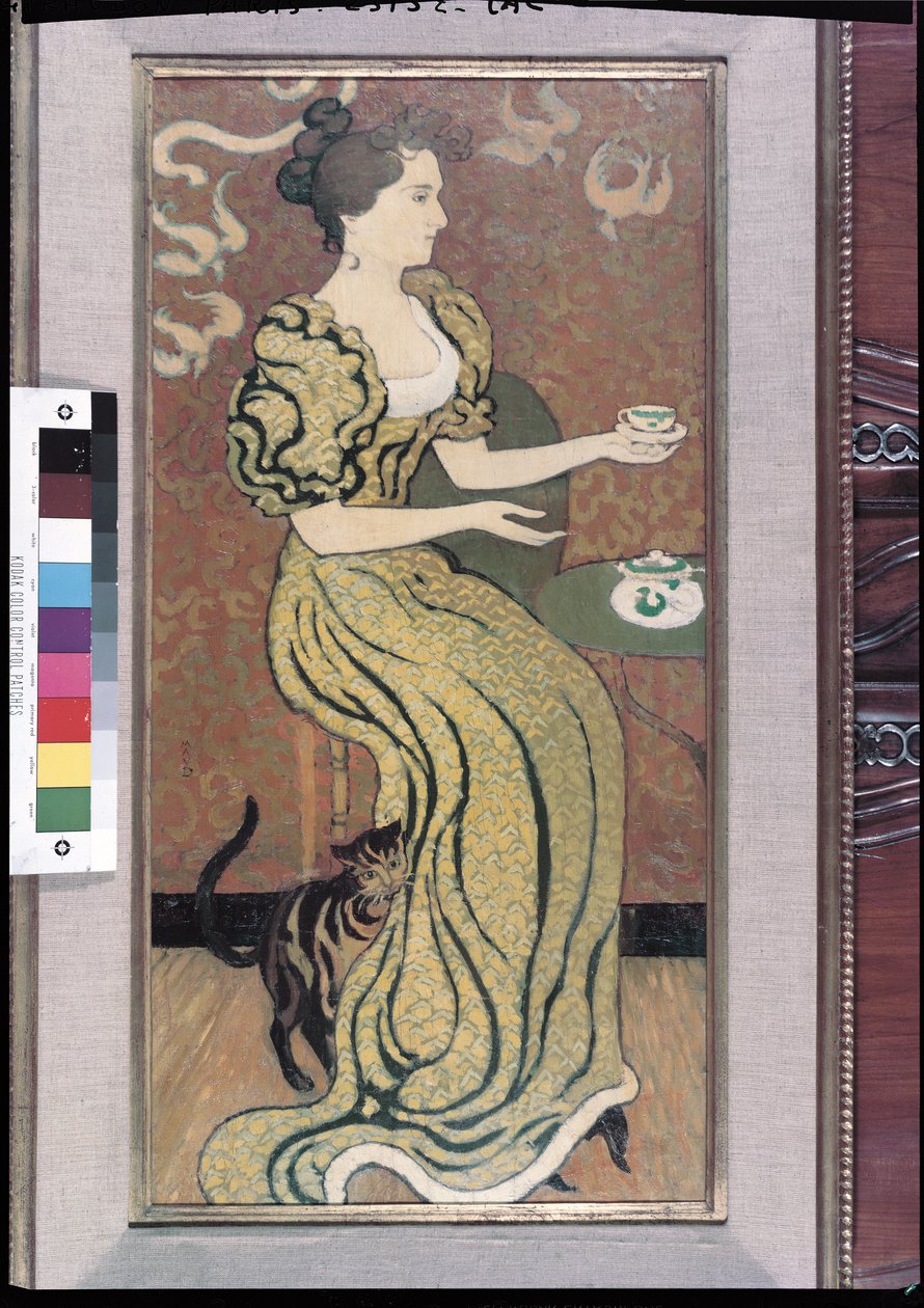 Madame Ranson och hennes katt, ca 1892 av Maurice Denis