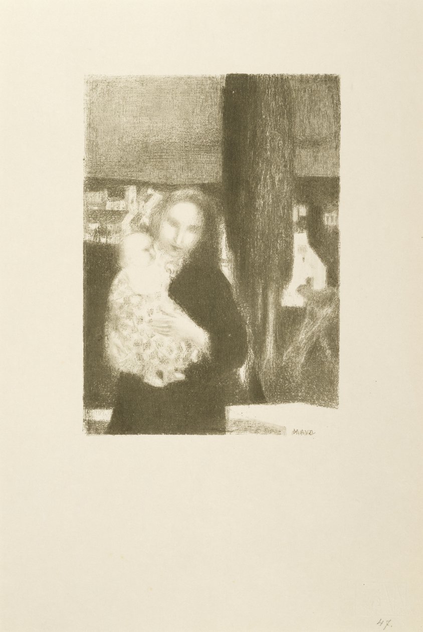 Maternite au cypres (mor och barn under ett cypressträd) av Maurice Denis