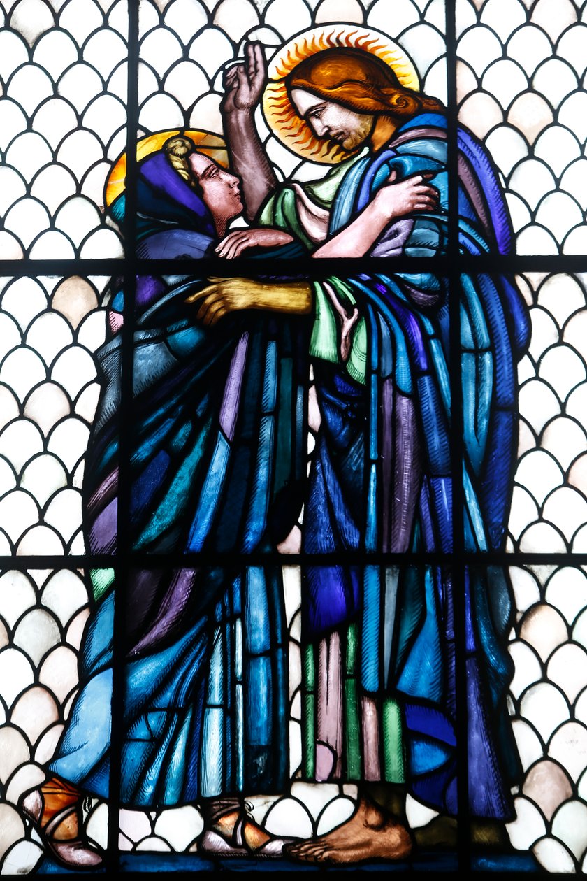 Maurice Denis museum, Saint Germain en Laye, Frankrike, Saint Louis kapell (glasmålningar) av Maurice Denis