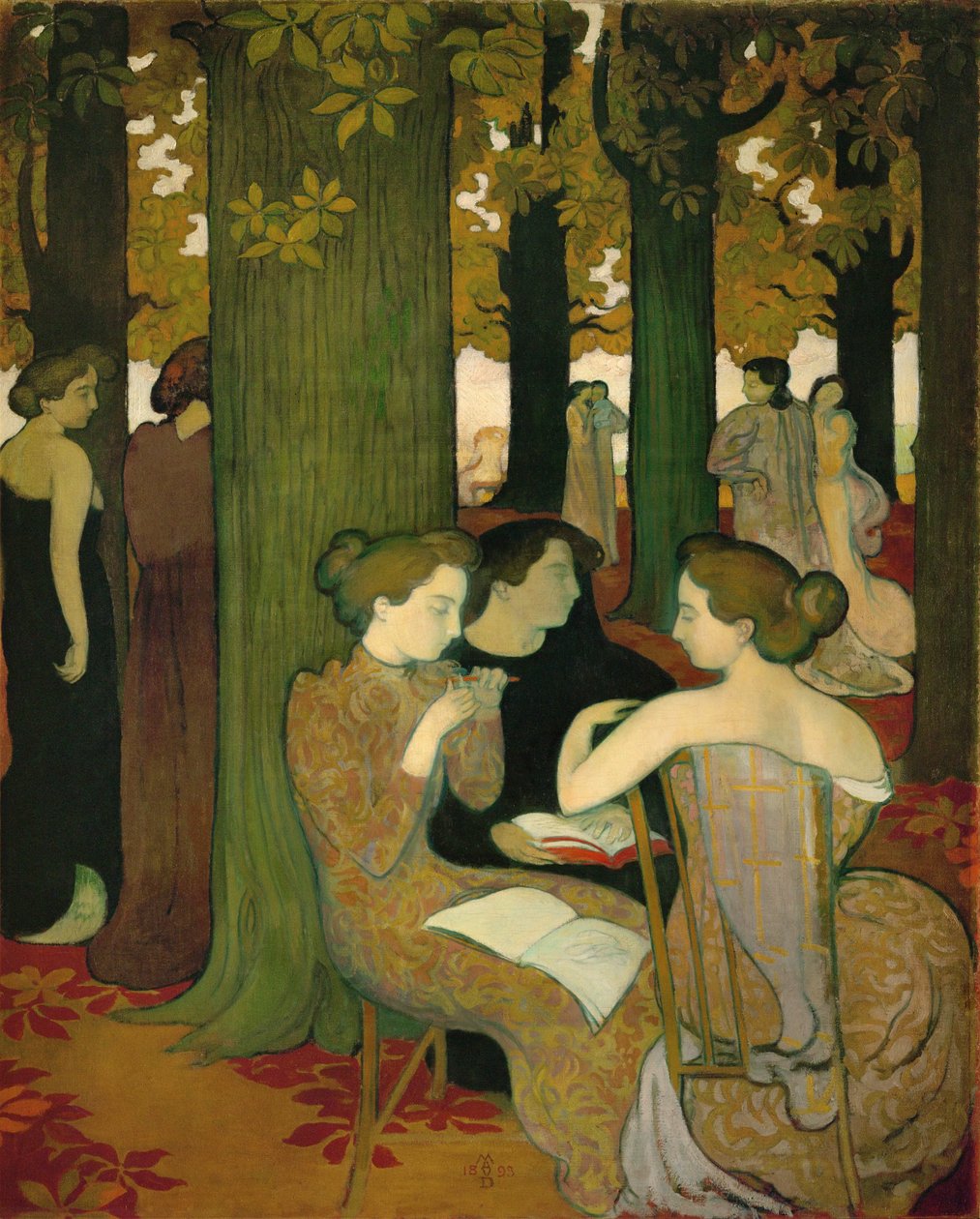 Muses ... (målning på duk) av Maurice Denis