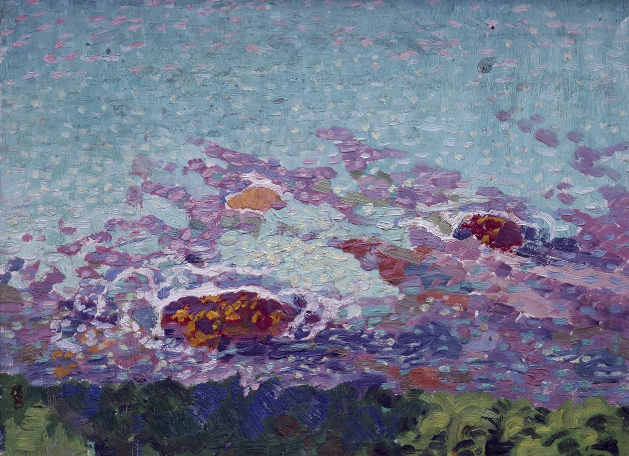 Ocean Coast (olja på papper) av Maurice Denis