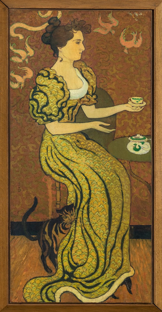 Porträtt av Madame Ranson vid katten cirka 1892 (olja på duk) av Maurice Denis