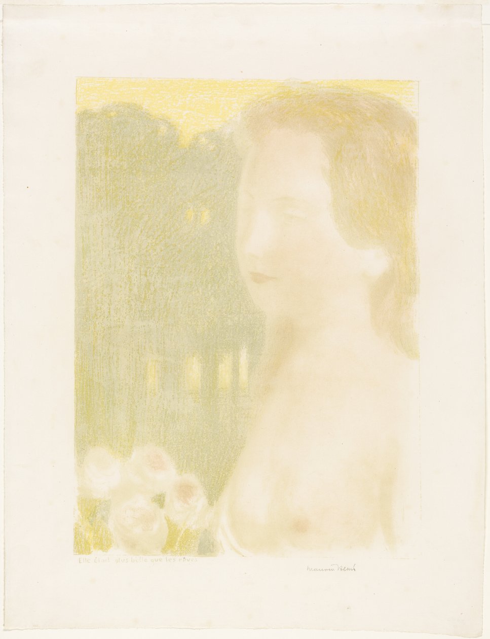 Hon var vackrare än drömmar, tallrik sju från Love av Maurice Denis