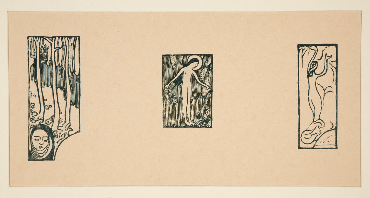 Ett ark med träsnitt från L av Maurice Denis