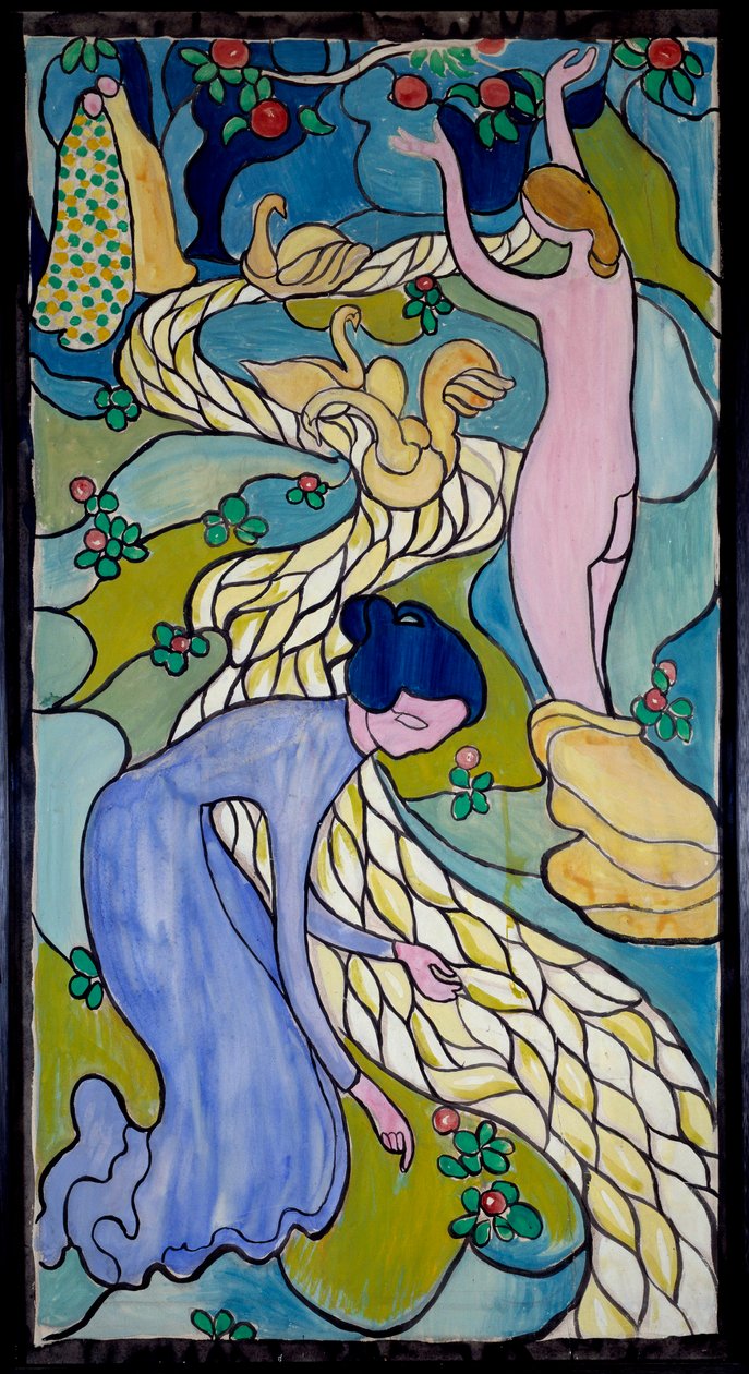 Women at the Creek-målning av Maurice Denis (1870-1943) 1894 (huile sur toile) av Maurice Denis