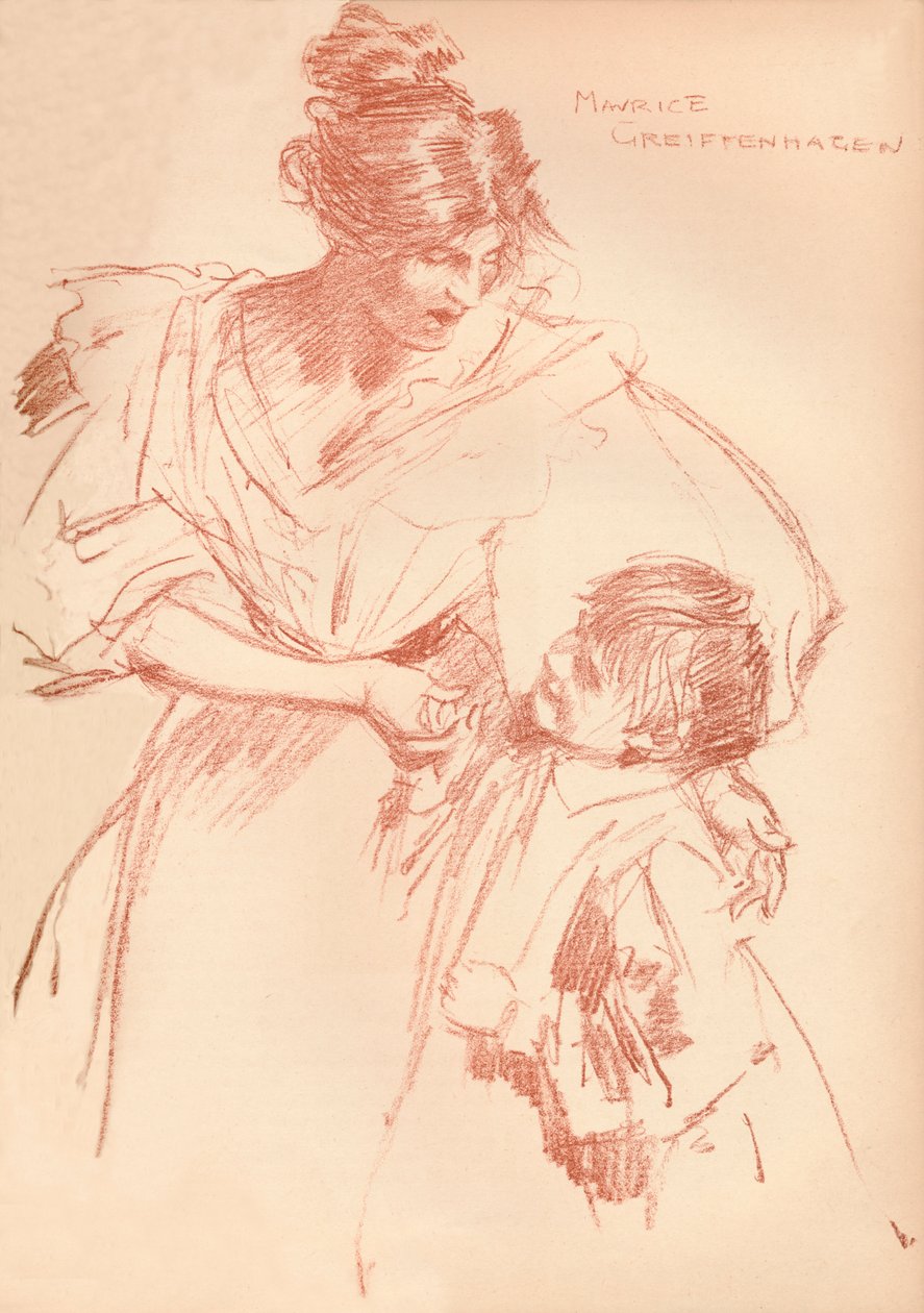 Mor och barn, c1897, 1897 av Maurice Greiffenhagen