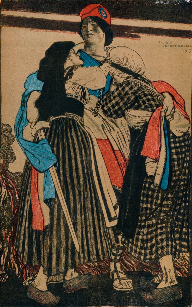 Restaureringen av Alsace-Lorraine till Frankrike, 1917 av Maurice Greiffenhagen