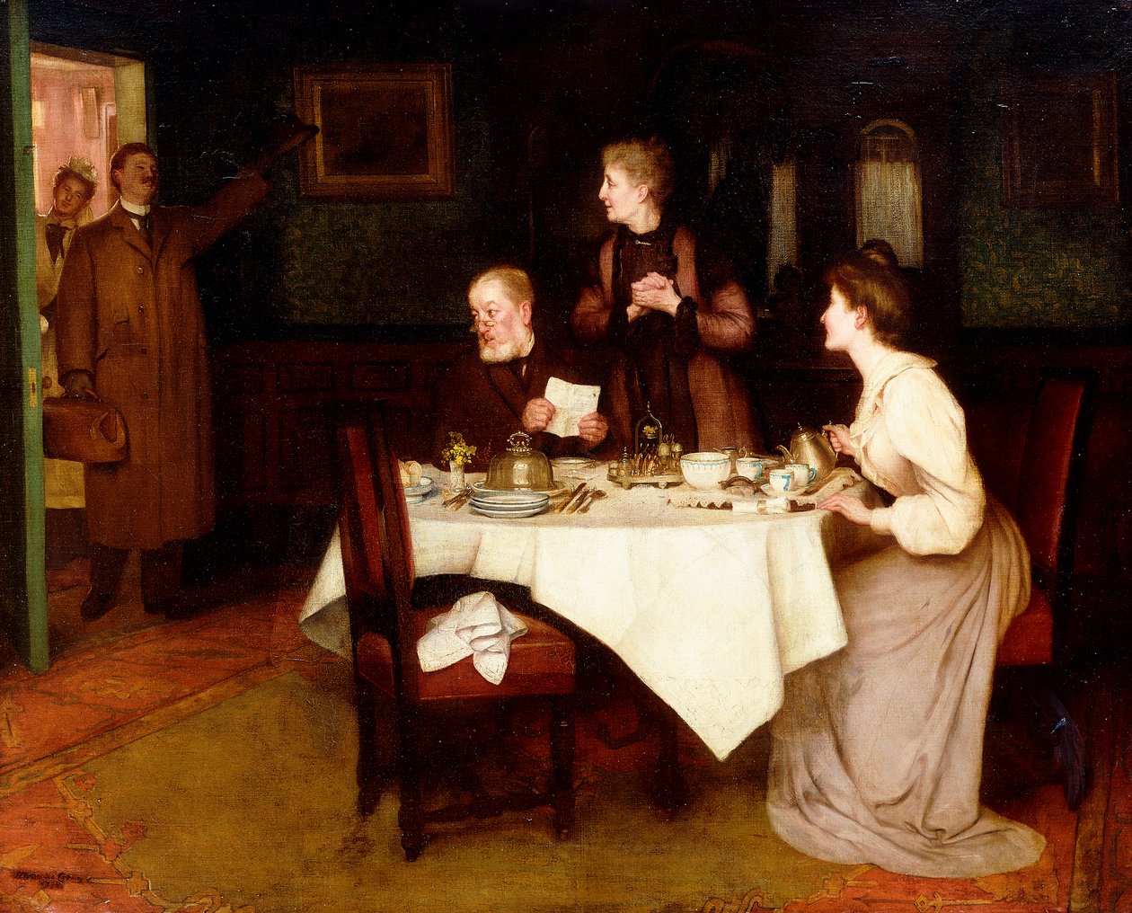 Familj på Tea av Maurice Grun
