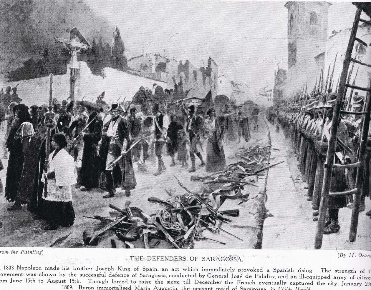 The Defenders of Saragossa, illustration från 