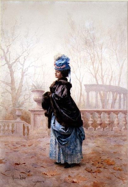 En elegant dam av Maurice Leloir