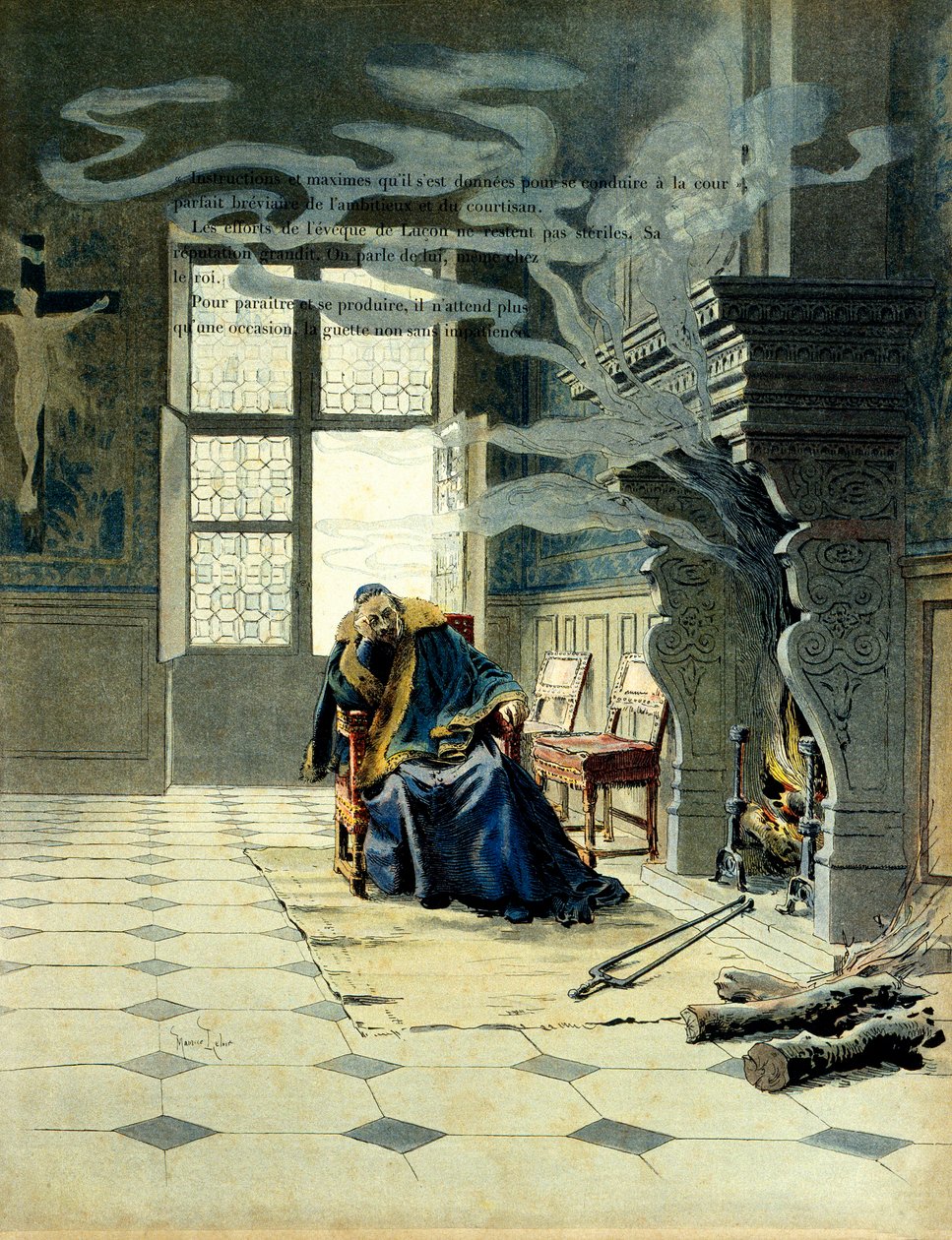 Frankrikes historia: På Lucons eveche, han som blev kardinal Richelieu (Armand Jean du Plessis av Maurice Leloir