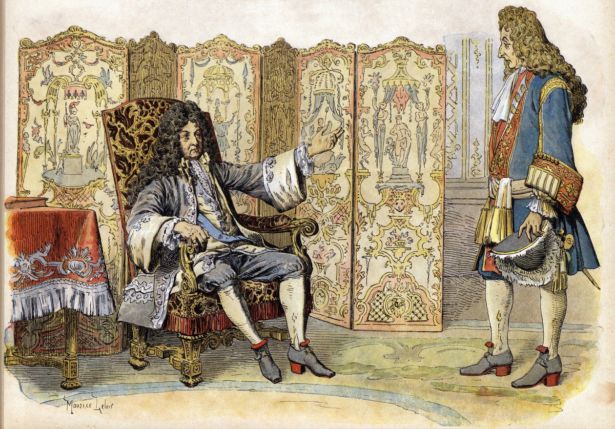 År 1712 kallade Ludvig XIV Solkungen (Kung Sun eller Ludvig den Store av Maurice Leloir