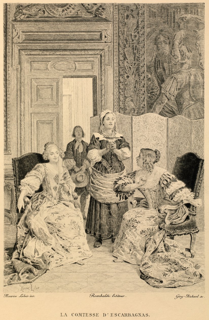 Grevinnan av Escarbagnas av Moliere av Maurice Leloir