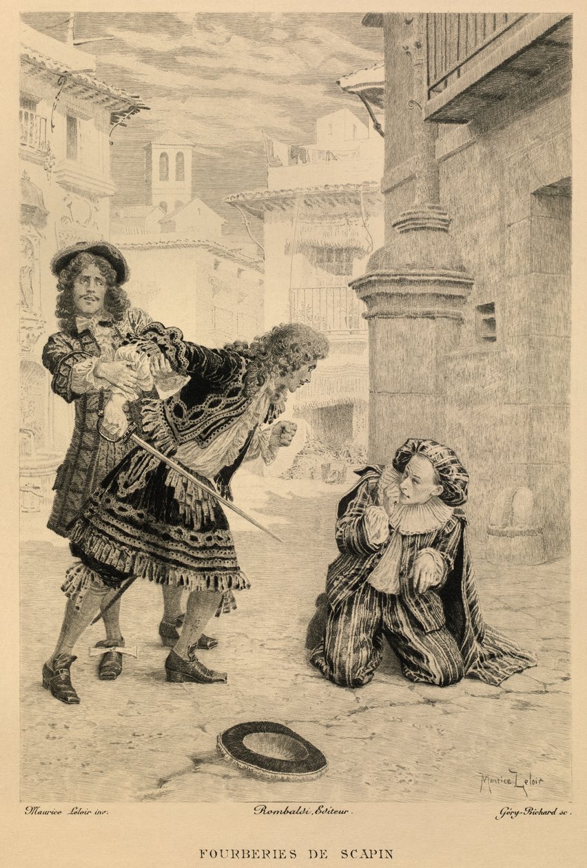 Les fourberies de Scapin av Moliere av Maurice Leloir