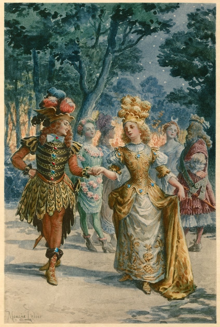 Nöjena på den förtrollade ön (illustration) av Maurice Leloir