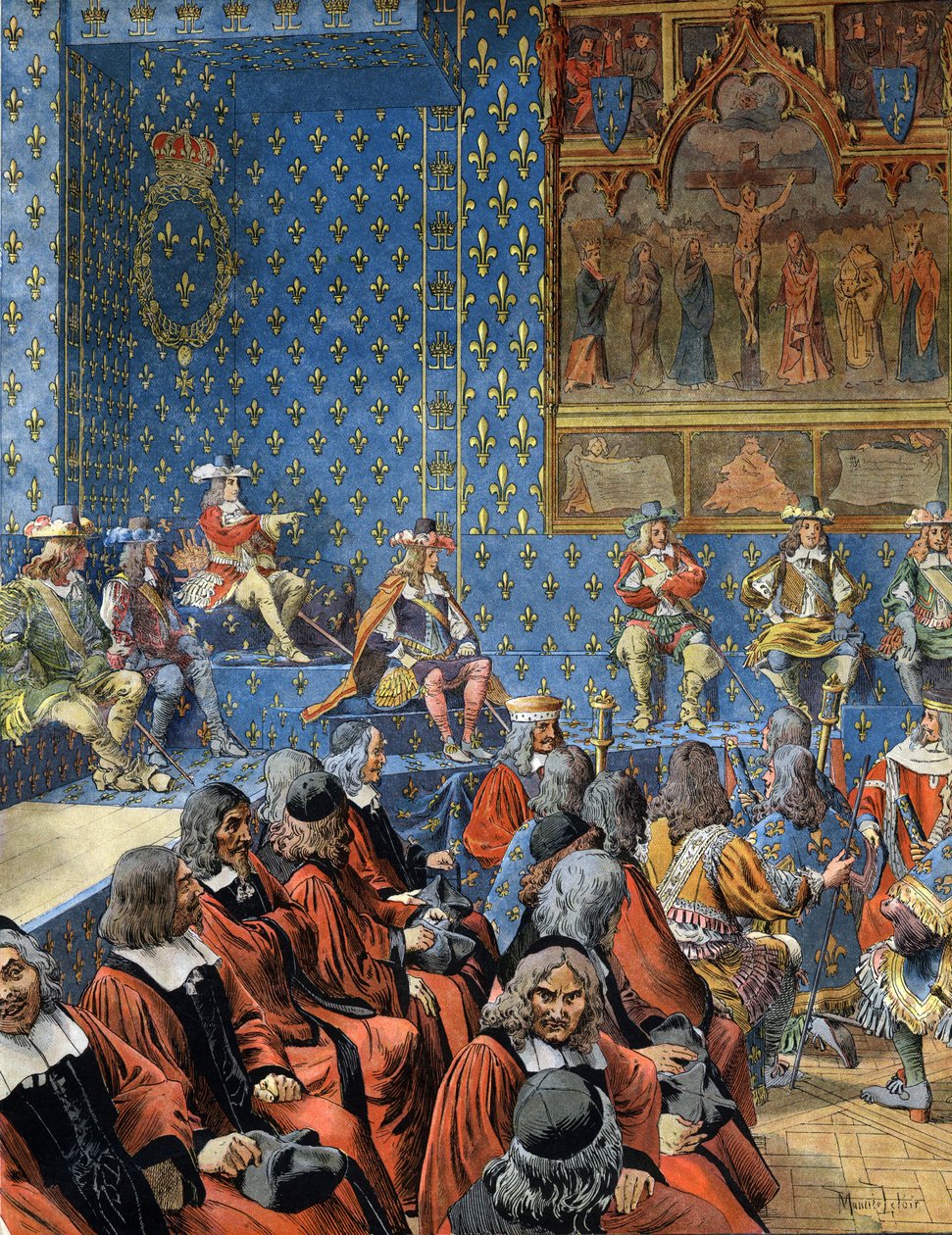 Ludvig XIV, känd som Le Roi-Soleil (Kung Soleil eller Ludvig den Store av Maurice Leloir