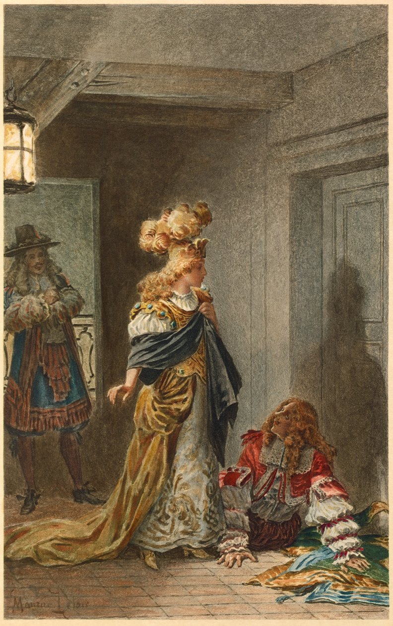 Madeleine Bejart i Psyche (illustration) av Maurice Leloir