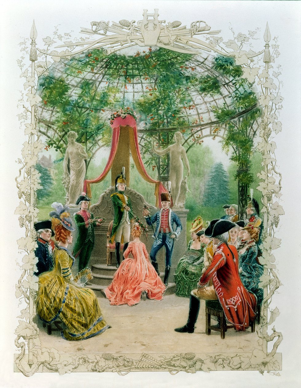 Frimurares invigningsceremoni av en frimurare ca 1785, 1890 av Maurice Leloir