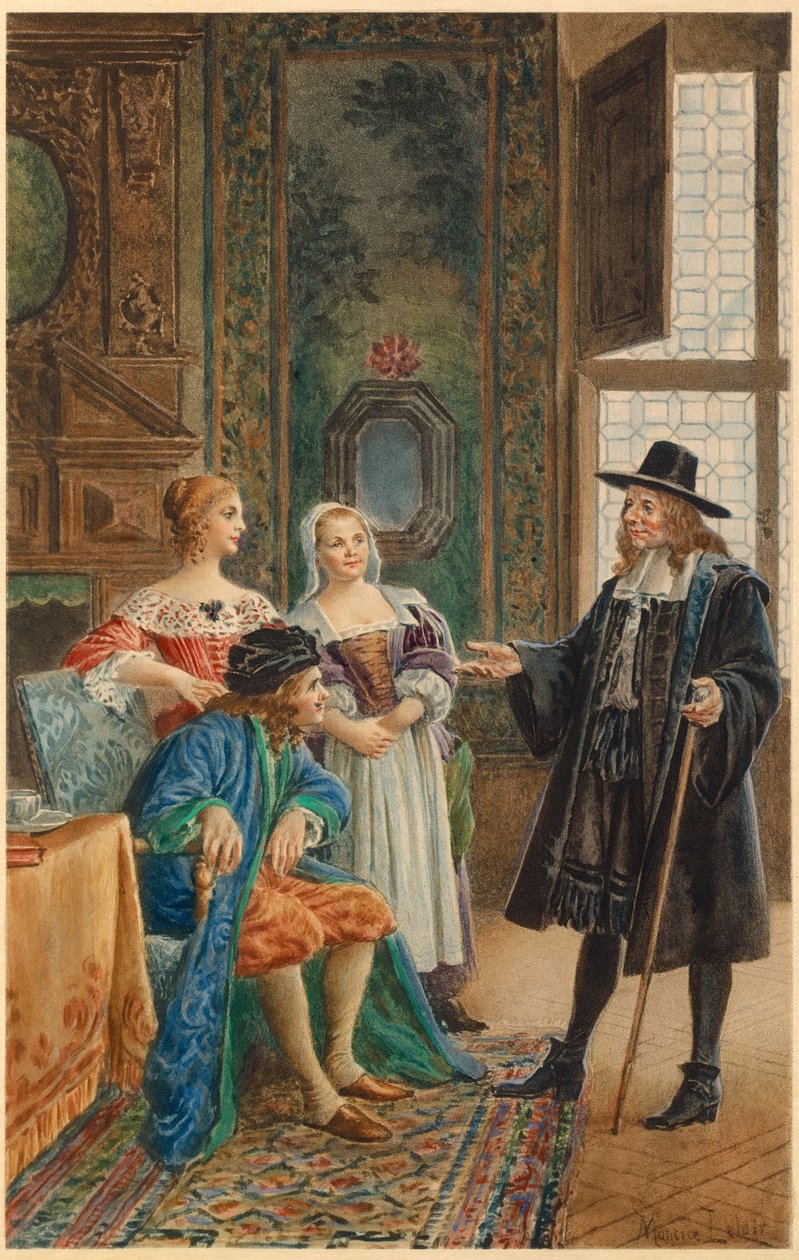 Moliere malade (illustration) av Maurice Leloir