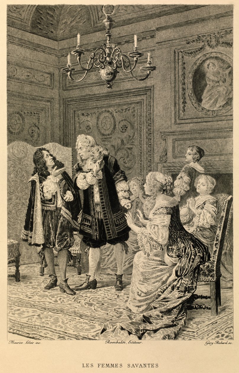 Molières Femmes Savantes av Maurice Leloir
