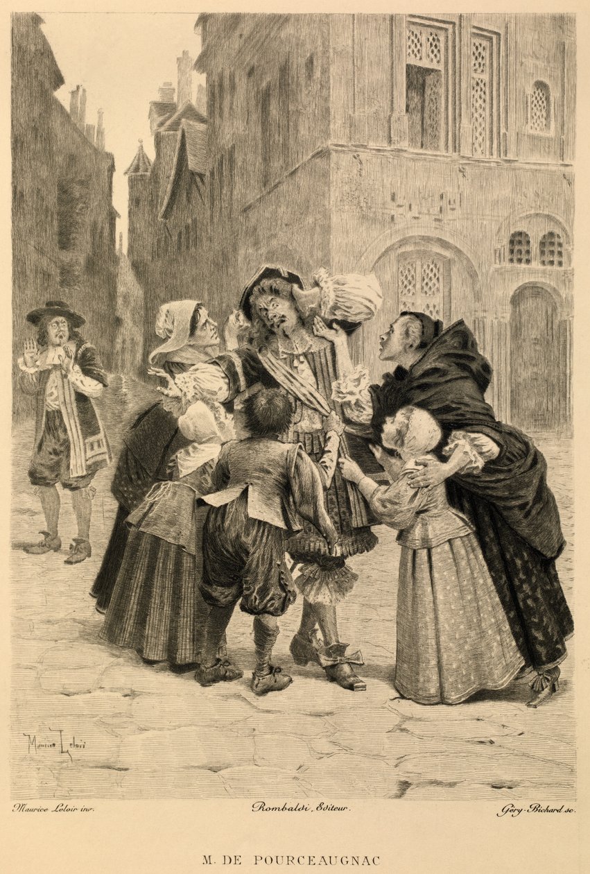 Monsieur de Pourceaugnac av Moliere av Maurice Leloir