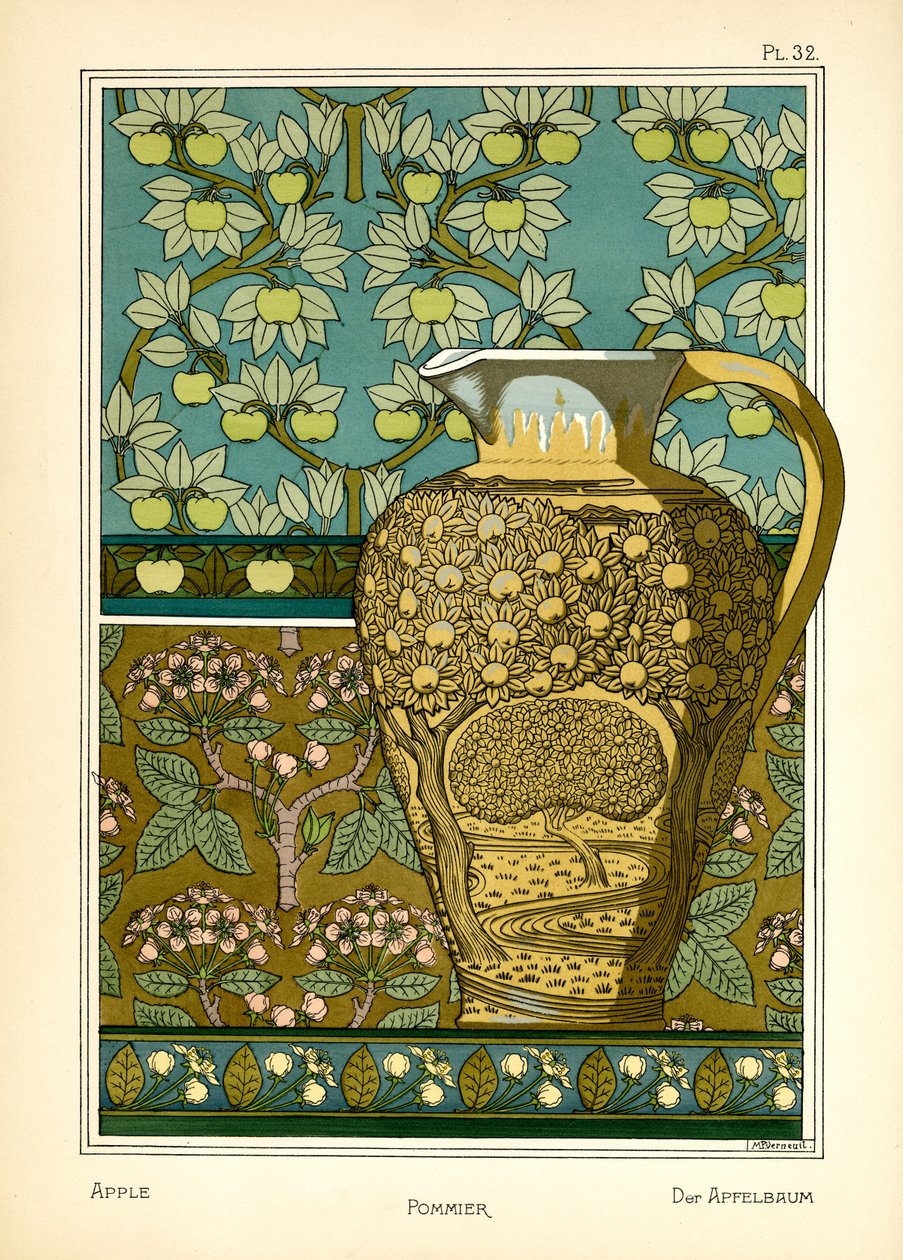 Äppelträdet (färg litho) av Maurice Pillard Verneuil