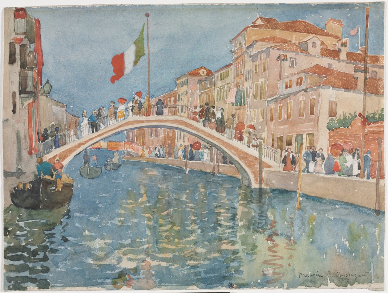 En bro i Venedig av Maurice Prendergast
