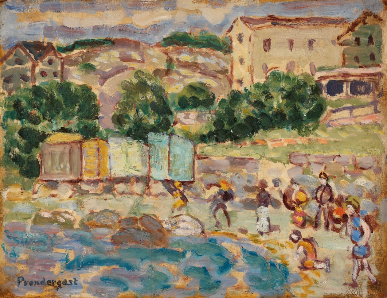 Strand och by av Maurice Prendergast