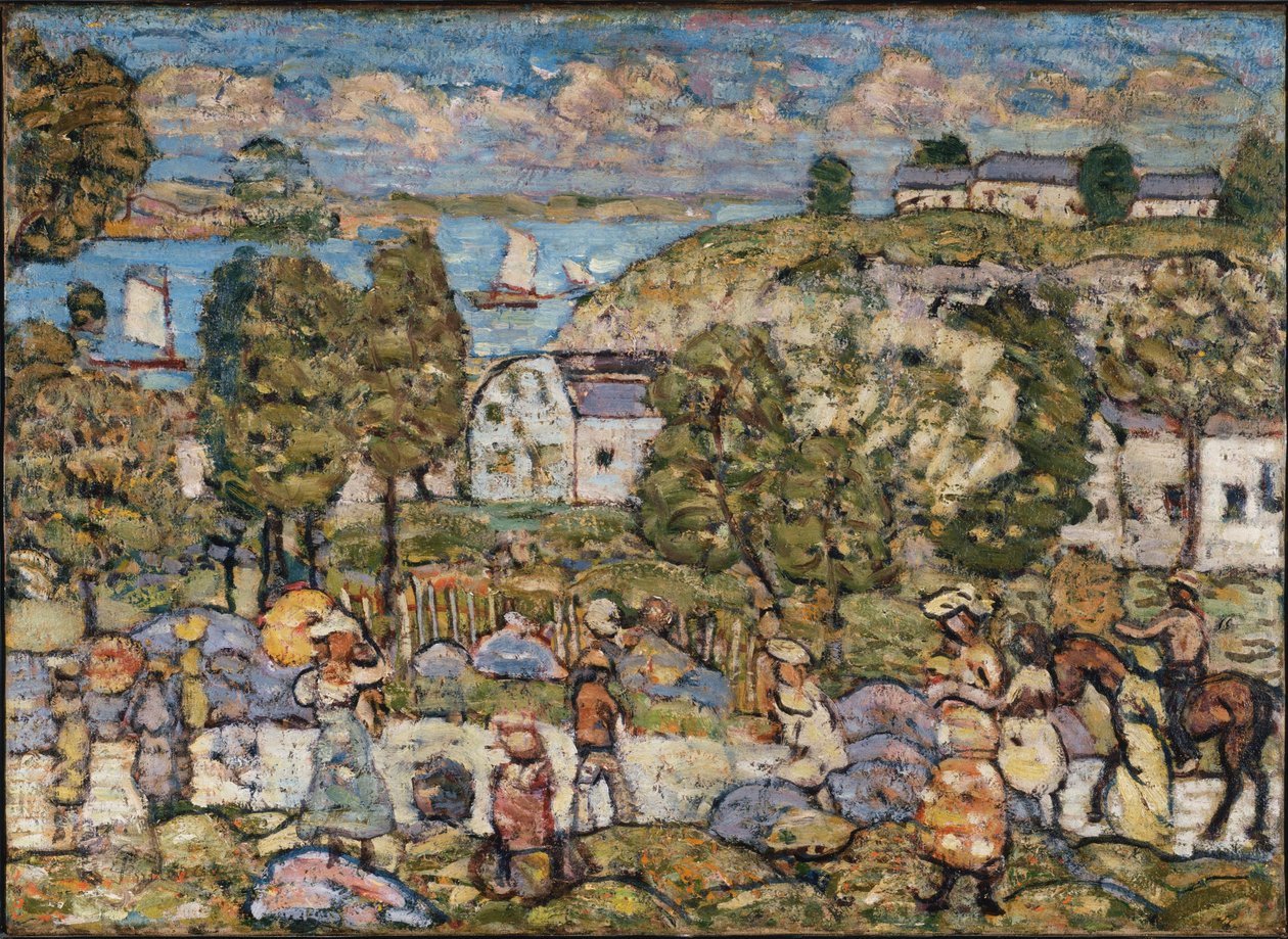 Landskap nära Nahant av Maurice Prendergast