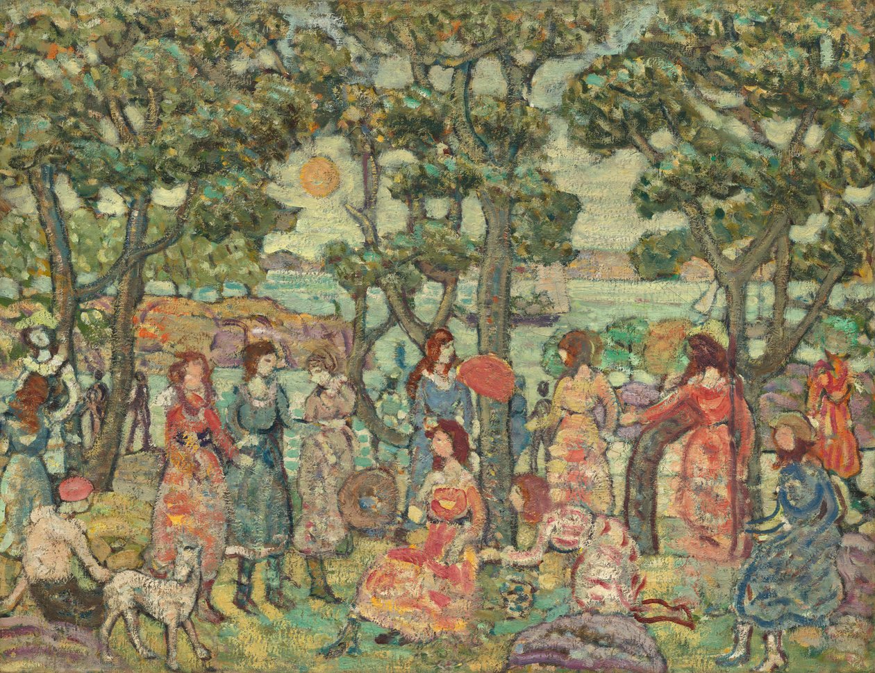 Landskap med figurer av Maurice Prendergast