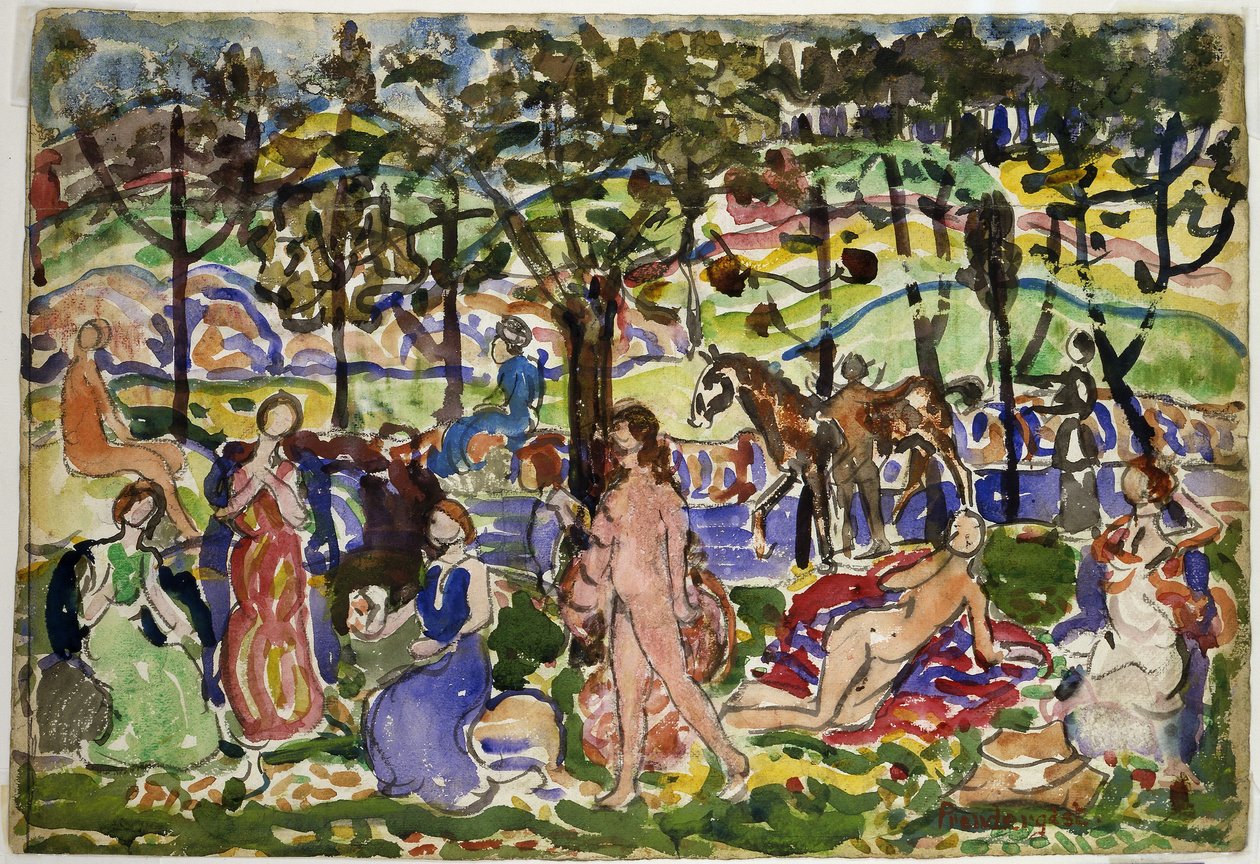 Parkscen av Maurice Prendergast