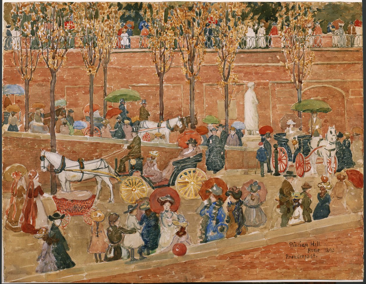 Pinciohöjden, Rom av Maurice Prendergast