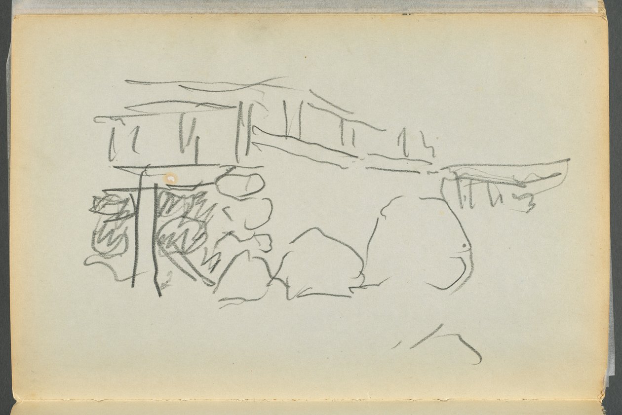 Skissbok - The Granite Shore Hotel, Rockport, sidan 178: Staket av Maurice Prendergast