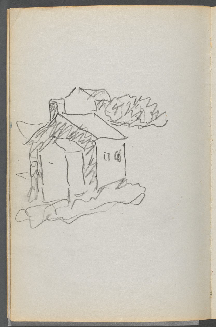 Skissbok, The Dells, nr 127, sidan 046: Hus av Maurice Prendergast