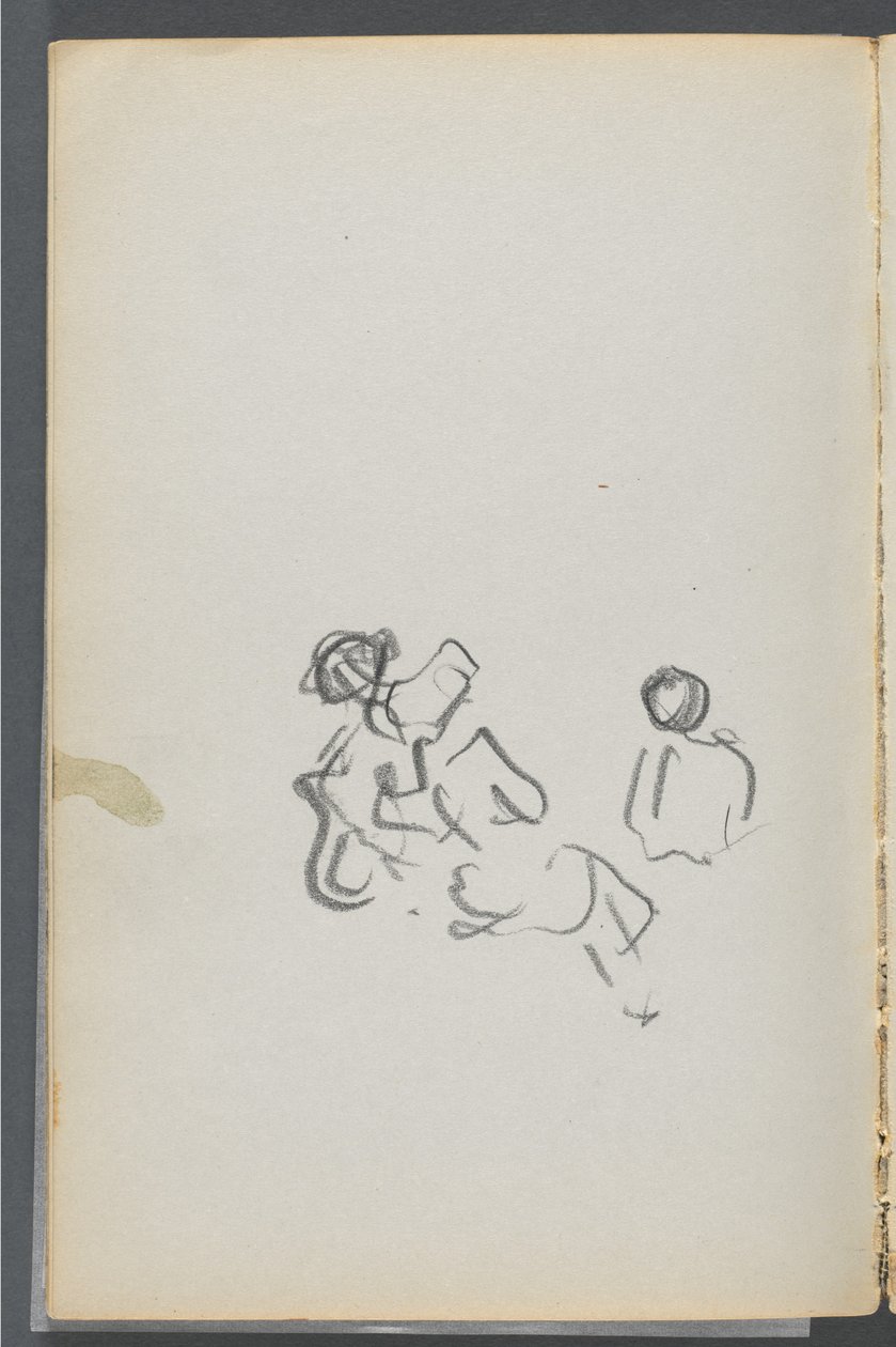 Skissbok, The Dells, nr 127, sidan 054: Figurer av Maurice Prendergast