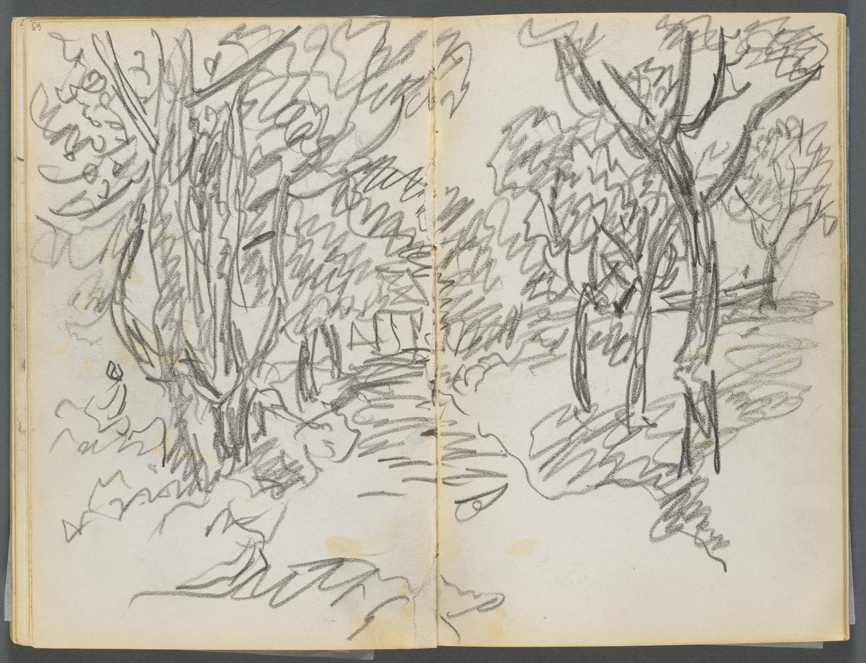 Skissbok, The Dells, nr 127, sidan 064  65: Landskap av Maurice Prendergast